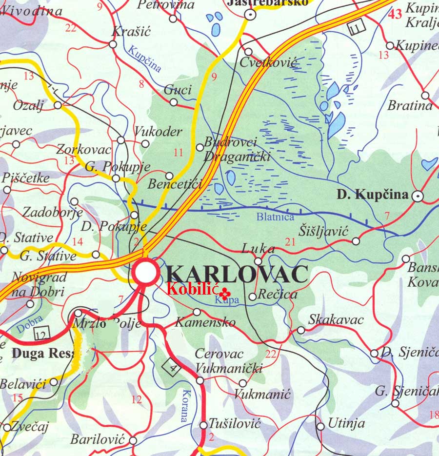 karta karlovac Kobilić on line::položaj karta karlovac